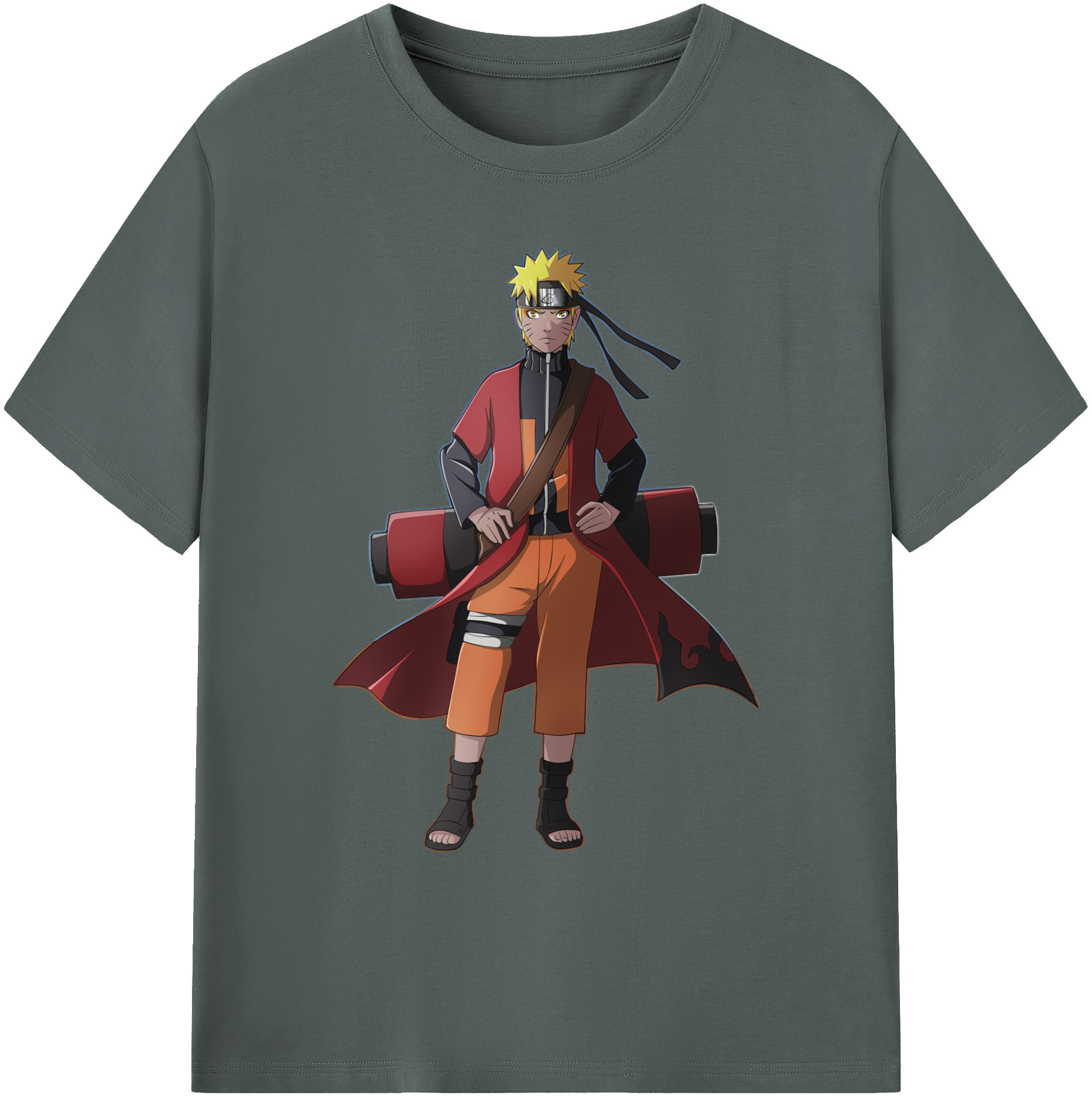 （画像用） NARUTO -ナルト- うずまき ナルト Uzumaki Naruto 綿100％ メンズ半袖Tシャツ｜肌触りやわらか＆通気性